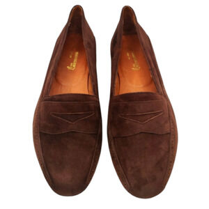 Brown R. Martegani Suede loafer flats sz 10 D
